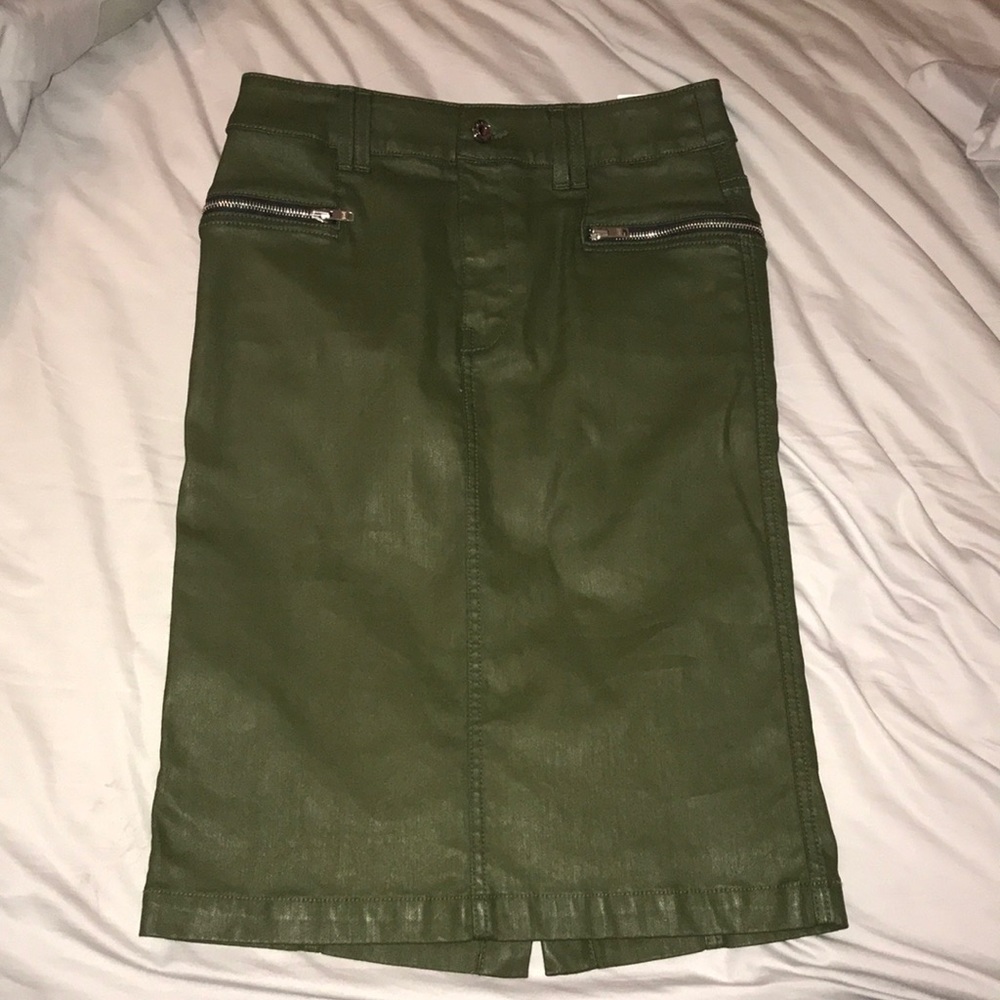 Jeather Olive Pencil Skirt